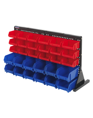 Bin Storage System Bench Mounting 30 Bins