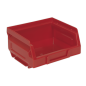 Bac de rangement en plastique 105 x 85 x 55 mm - Rouge Paquet de 24