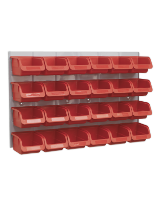 Bin & Panel Combination 24 Bins - Red