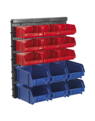 Bin Storage System Wall Mounting 15 Bins