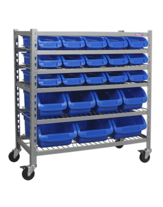 Mobile Bin Storage System 22 Bins