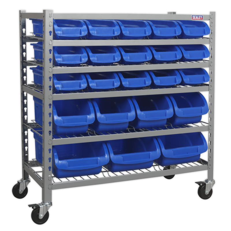 Mobile Bin Storage System 22 Bins