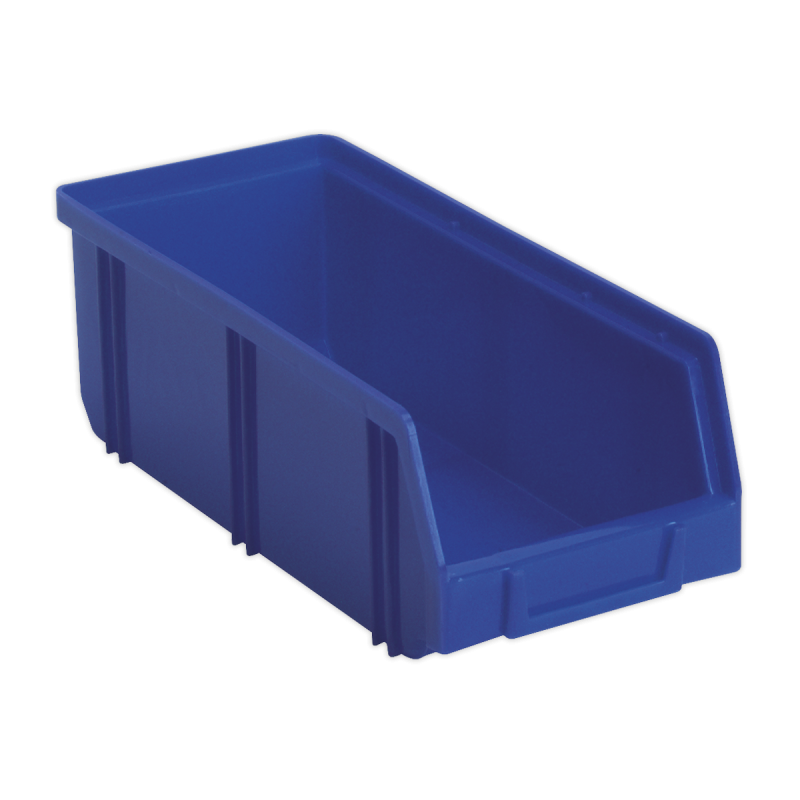 Bac de Rangement en Plastique Profond 105 x 240 x 85 mm - Bleu Paquet de 28