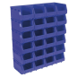 Plastic Storage Bin 150 x 240 x 130mm - Blue Pack of 24