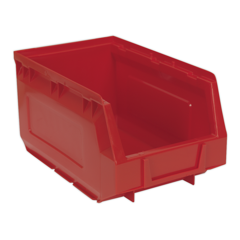 Bac de Rangement en Plastique 150 x 240 x 130 mm - Rouge Paquet de 24