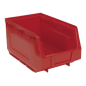 Bac de Rangement en Plastique 150 x 240 x 130 mm - Rouge Paquet de 24