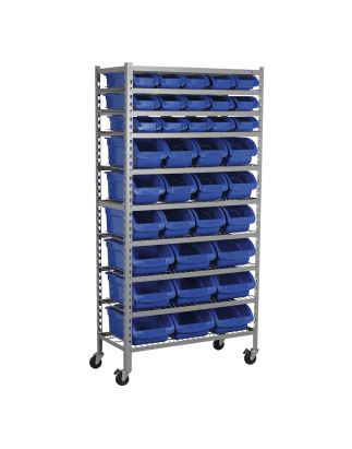 Mobile Bin Storage System 36 Bins