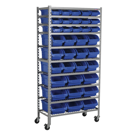 Mobile Bin Storage System 36 Bins