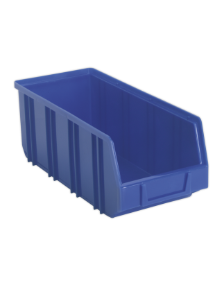 Plastic Storage Bin Deep 145 x 335 x 125mm Blue Pack of 16