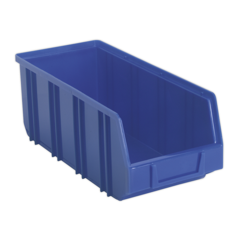 Bac de rangement en plastique profond 145 x 335 x 125 mm bleu paquet de 16