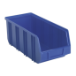 Plastic Storage Bin Deep 145 x 335 x 125mm Blue Pack of 16