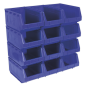 Plastic Storage Bin 210 x 355 x 165mm - Blue Pack of 12