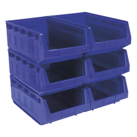 Plastic Storage Bin 310 x 500 x 190mm - Blue Pack of 6