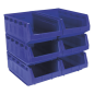 Plastic Storage Bin 310 x 500 x 190mm - Blue Pack of 6