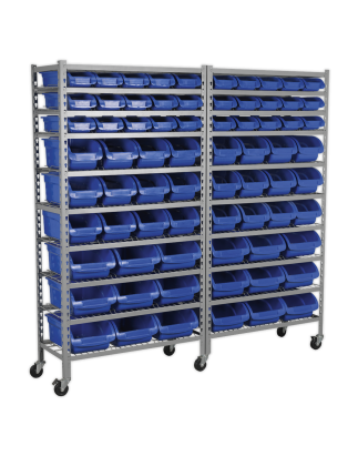 Mobile Bin Storage System 72 Bins