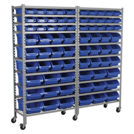 Mobile Bin Storage System 72 Bins