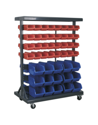 Mobile Bin Storage System with 94 Bins