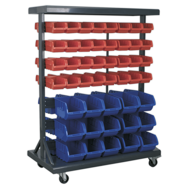 Mobile Bin Storage System with 94 Bins