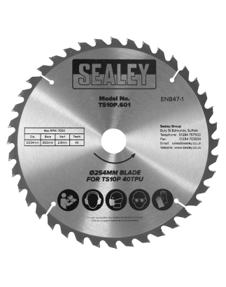 Blade Ø254mm x 2.8mm/Ø30mm Bore 40tpu