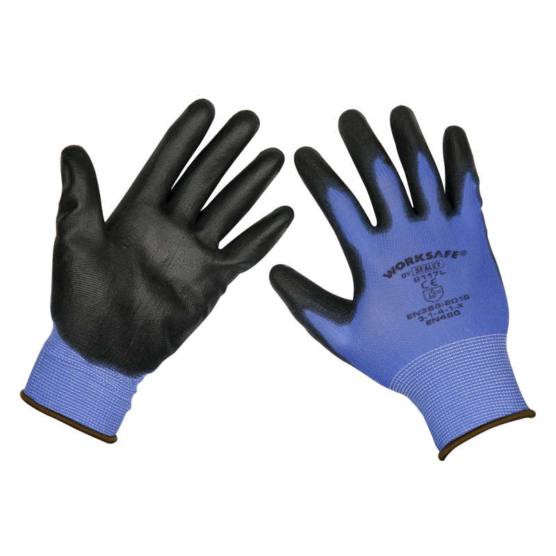 Gants légers Worksafe® à prise de précision, grand - paquet de 6 paires