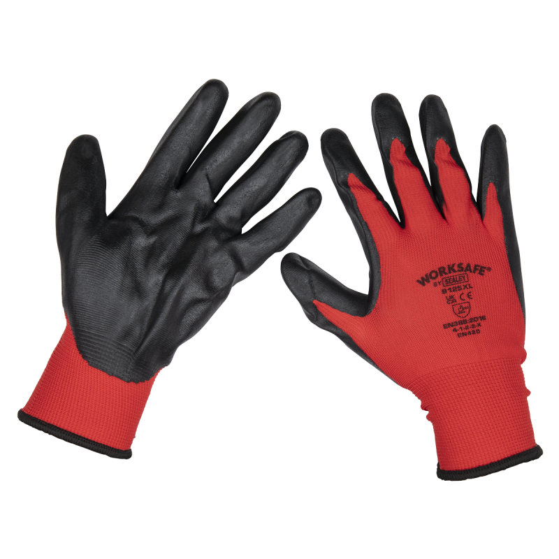 Gants à paume en nitrile Worksafe®, très grand - paquet de 6 paires