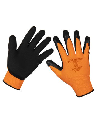 Worksafe® Foam Latex Grippa Gloves, Large - Pack of 6 Pairs