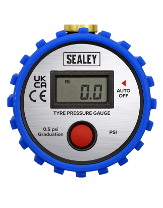 Tyre Pressure Gauge Digital with Leader Hose & Quick Release 0-100psi