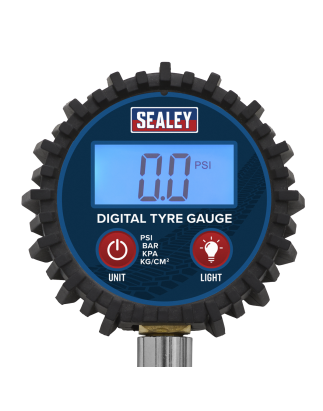 Digital Tyre Pressure Gauge with Push-On Connector