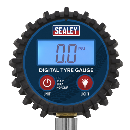 Digital Tyre Pressure Gauge with Twin Push-On Connector