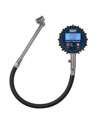 Digital Tyre Pressure Gauge with Twin Push-On Connector