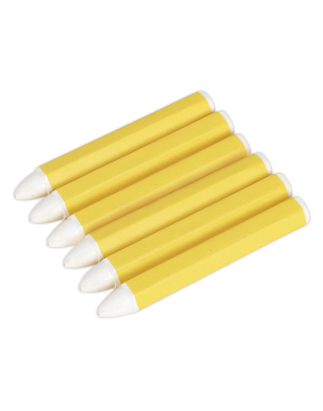 Tyre Marking Crayon - White Pack of 6