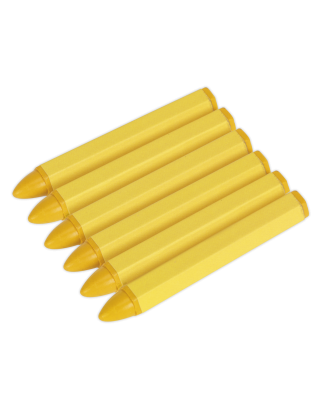 Crayon de marquage des pneus - Jaune paquet de 6