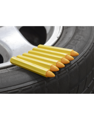 Tyre Marking Crayon - Yellow Pack of 6