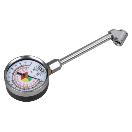 Twin Connector Tyre Pressure Gauge 0-220psi