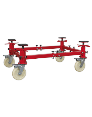 Adjustable 4-Post Vehicle Moving Dolly 900kg Capacity