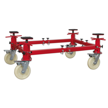 Adjustable 4-Post Vehicle Moving Dolly 900kg Capacity