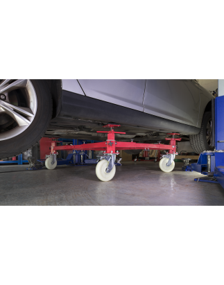 Adjustable 4-Post Vehicle Moving Dolly 900kg Capacity