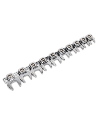 Crow's Foot Open-End Spanner Set 10pc 3/8"Sq Drive Metric