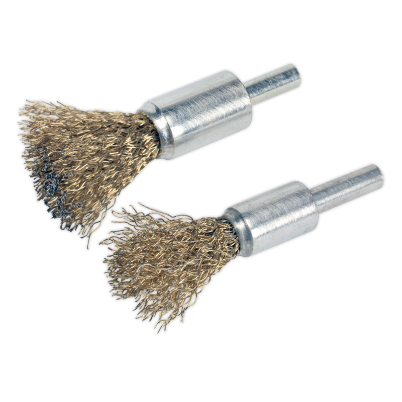 Jeu de 2 brosses métalliques crêpées décarbonisantes