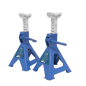 Ratchet Type Axle Stands (Pair) 2 Tonne Capacity per Stand - Blue