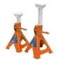 Ratchet Type Axle Stands (Pair) 2 Tonne Capacity per Stand - Orange