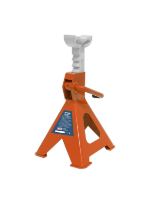 Ratchet Type Axle Stands (Pair) 2 Tonne Capacity per Stand - Orange