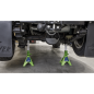 Ratchet Type Axle Stands (Pair) 3 Tonne Capacity per Stand - Hi-Vis Green