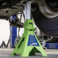 Ratchet Type Axle Stands (Pair) 3 Tonne Capacity per Stand - Hi-Vis Green