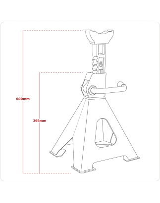 Ratchet Type Axle Stands (Pair) 6 Tonne Capacity per Stand