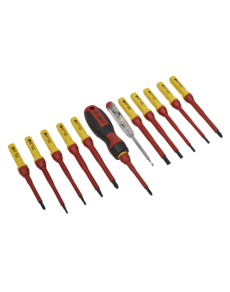 Screwdriver Set 13pc Interchangeable - VDE Approved