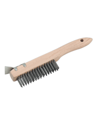 Wire Brush with Steel Fill & Scraper 260mm