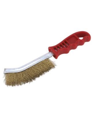 Wire Brush Brassed Steel Plastic Handle