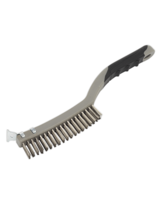 Wire Brush with Stainless Steel Fill & Scraper