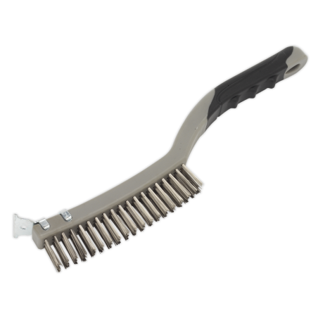 Wire Brush with Stainless Steel Fill & Scraper